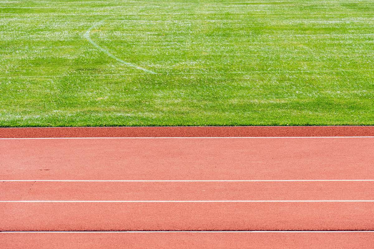 sports empty track field running track