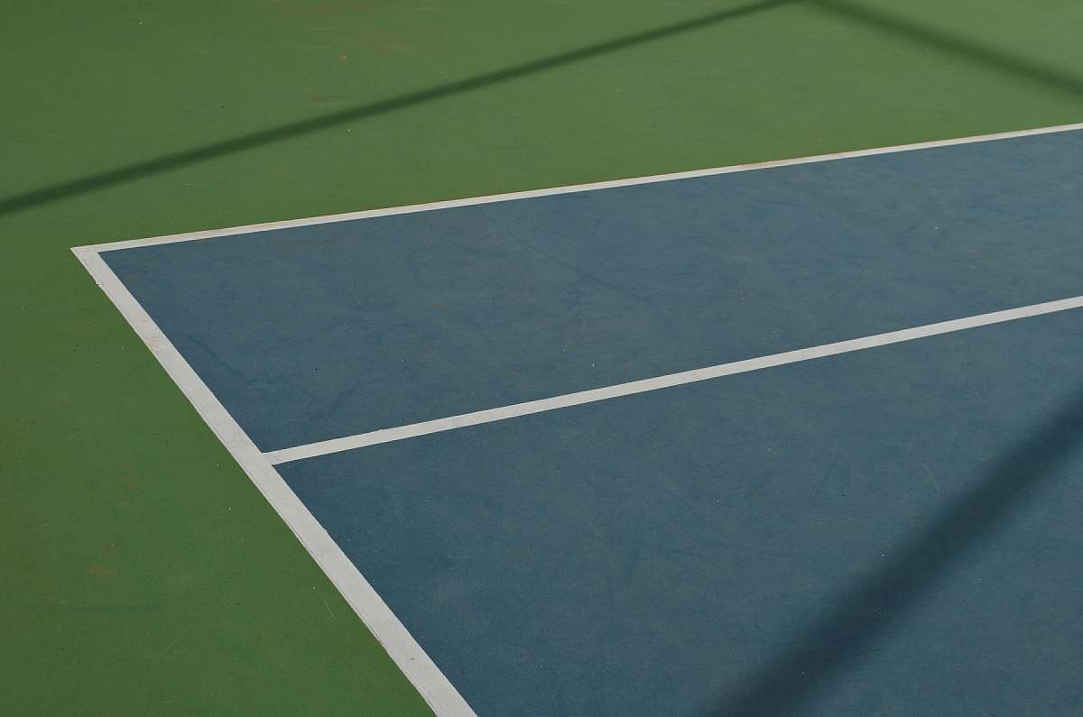 sports gray and white game field tennis court