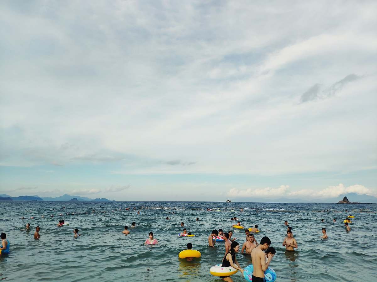 human people swimming on sea person