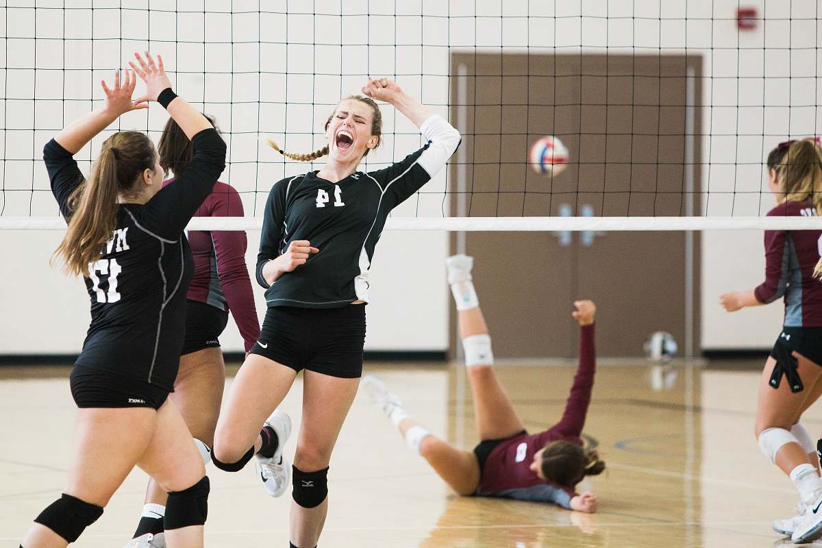 Person Women Playing Volleyball Inside Court Human Image Free Photo