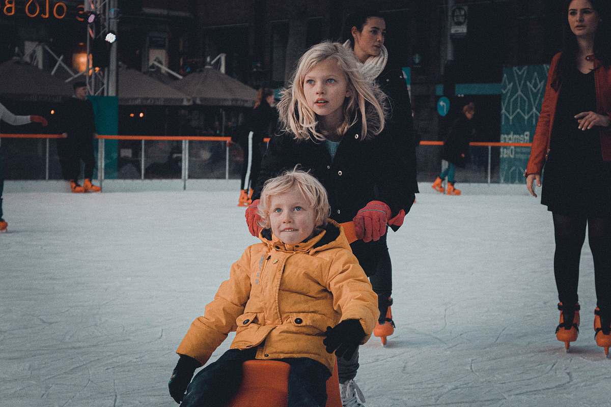 human people skating on ice person