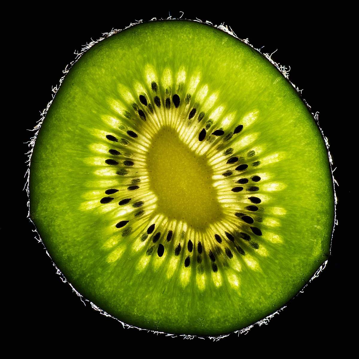 sport sliced kiwi tennis ball