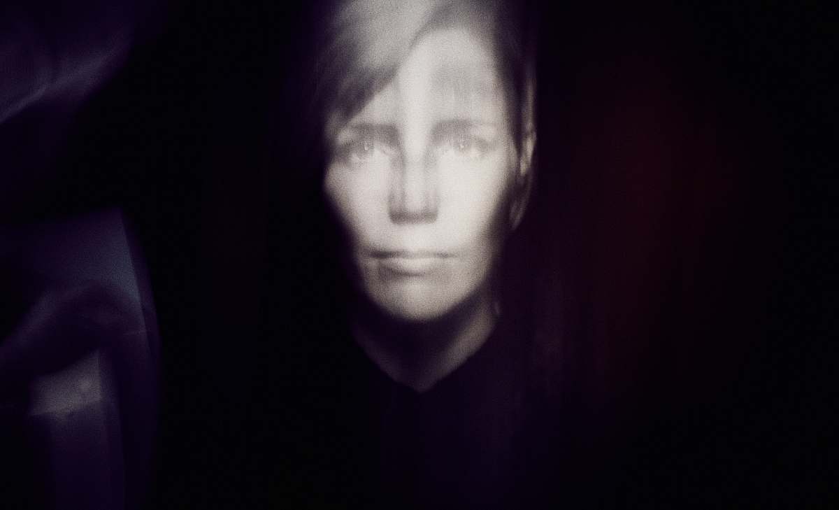 portrait grayscale photography of person face