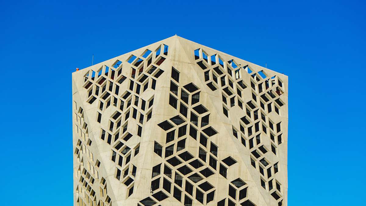 building white wooden cube design