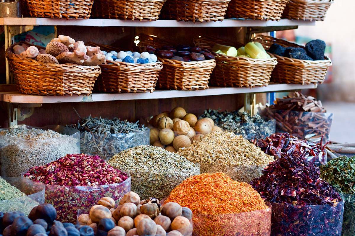market vegetables in wicker baskets during daytime herbs
