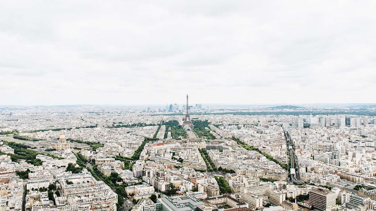 paris aerial photo of white concrete buildings at daytime landscape