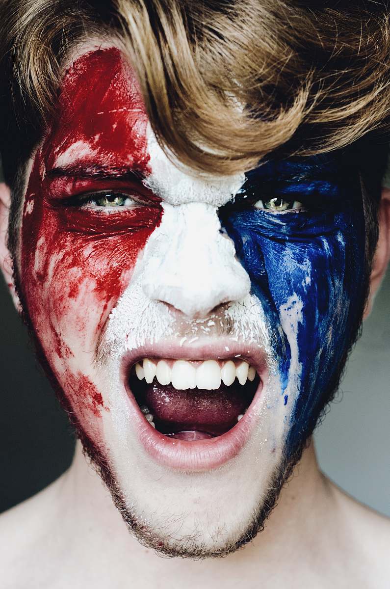 person man with face paint human