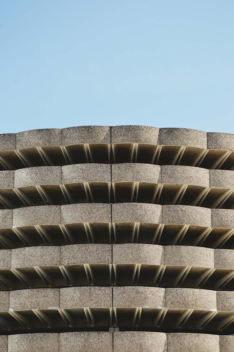 building The concrete exterior of a multi-story parking lot lyon