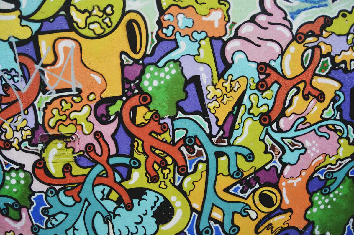 art multicolored art graffiti