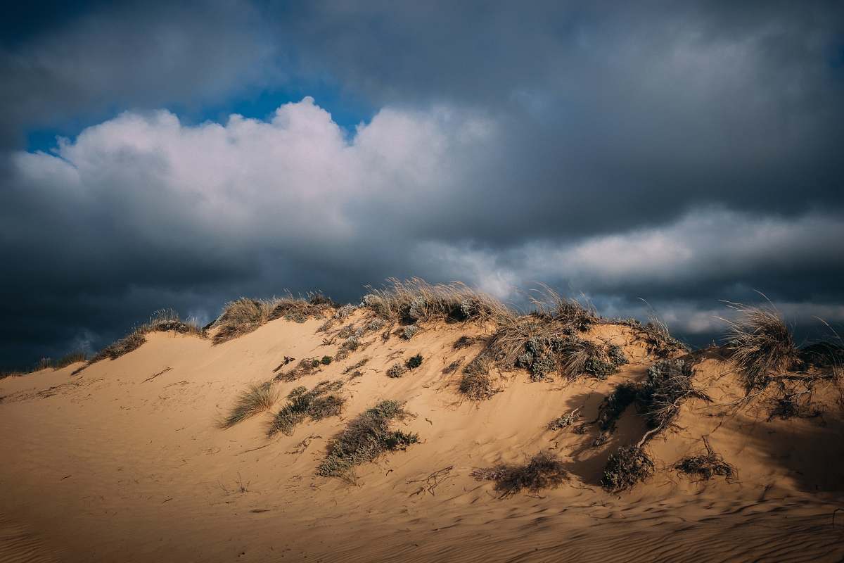 nature white clouds sand