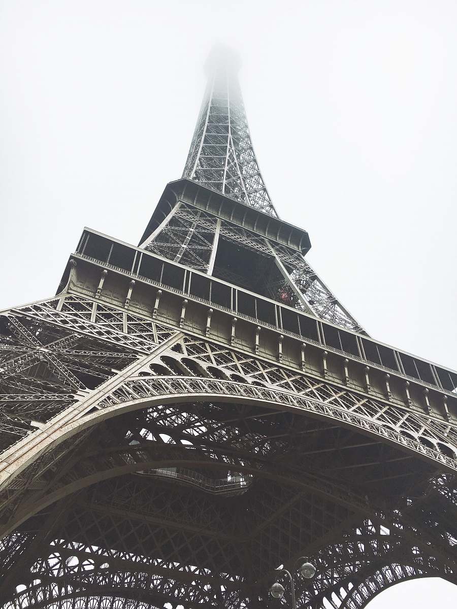 paris worm's-eye view of Eiffel Tower building