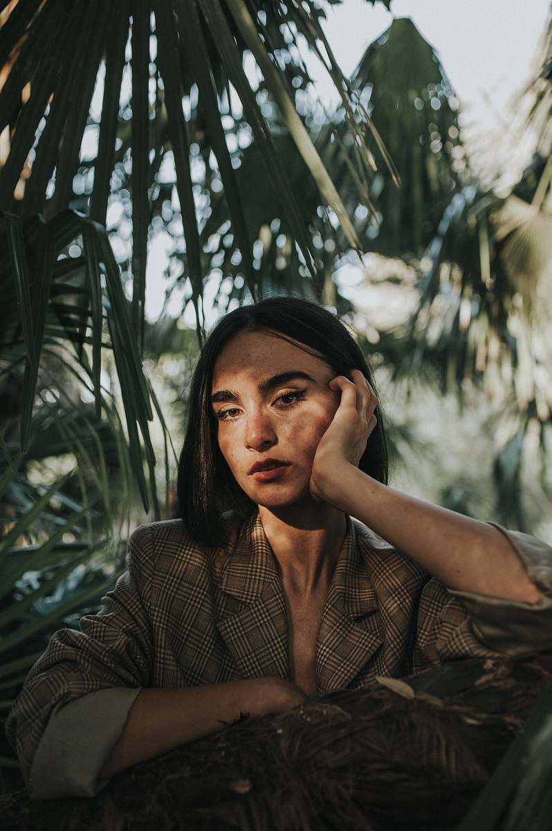 person woman under tree during daytime human