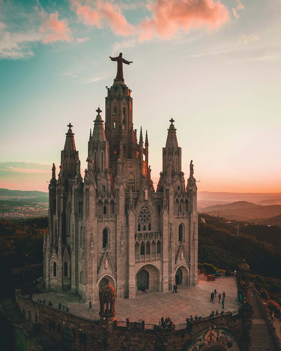 architecture brown cathedral during daytime barcelona