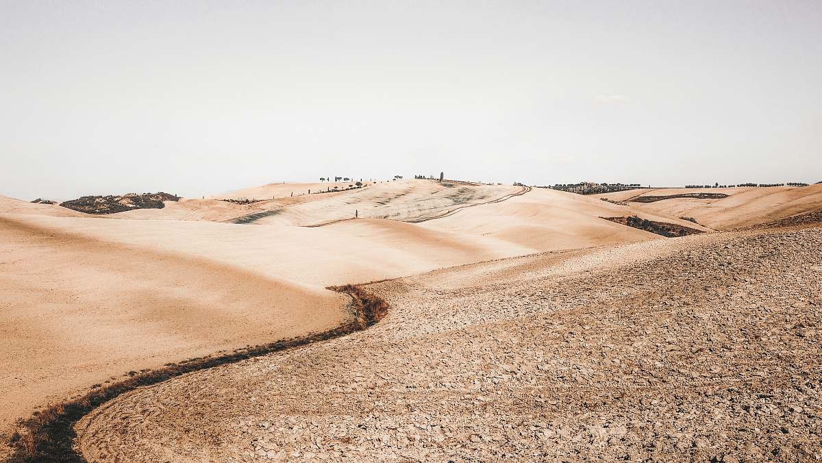 soil pathway leading to city dune