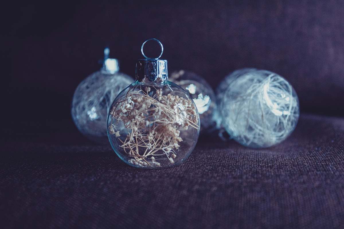 glass clear bauble pendant bauble