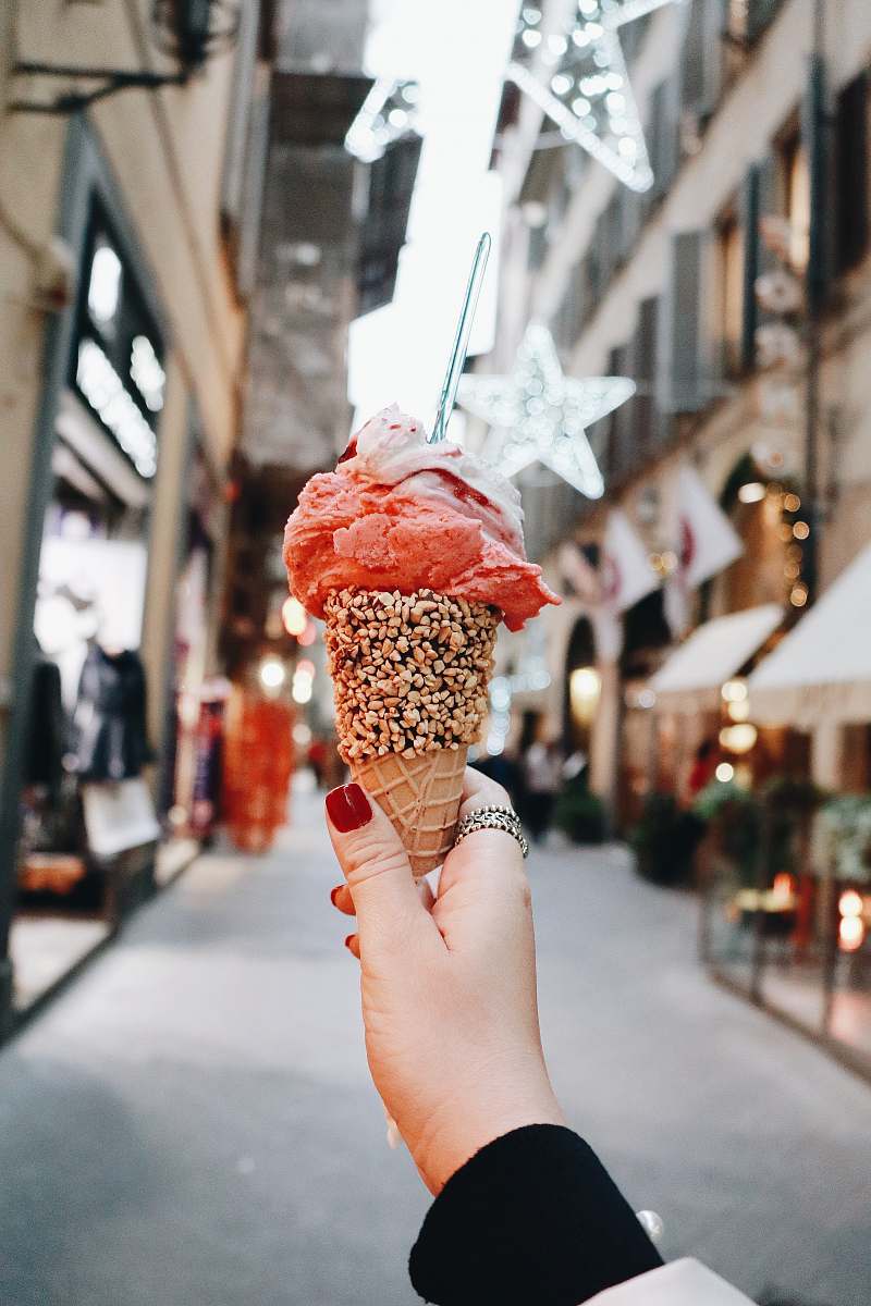human person holding ice cream person