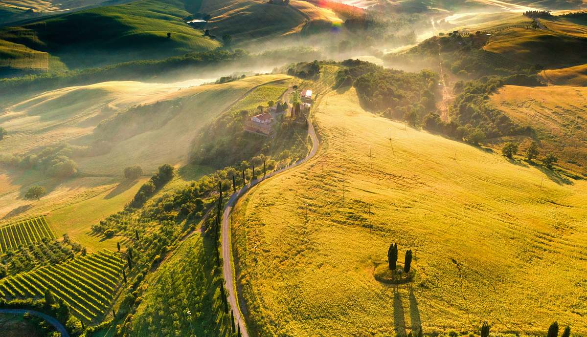 landscape aerial photography of mountain outdoors