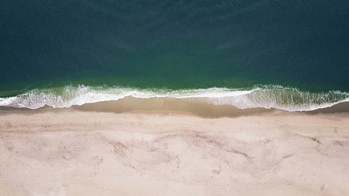 coast aerial photography of coast beach