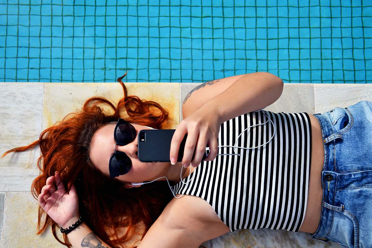 woman woman lying on brown floor people