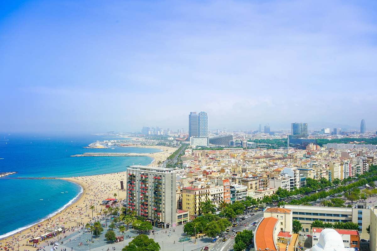 Barcelona Bird's Eyeview Photo Of High Rise Buildings Cityscape Image ...