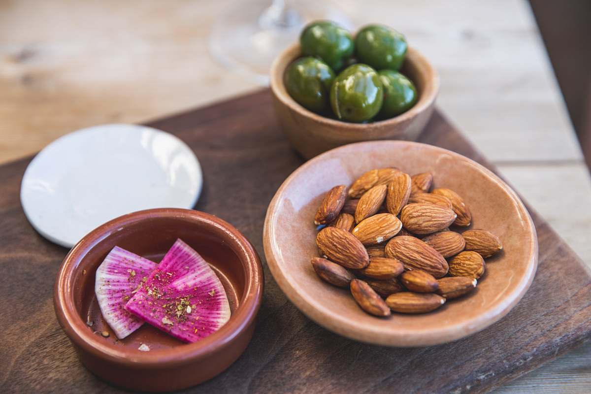 flora almonds on saucer bean