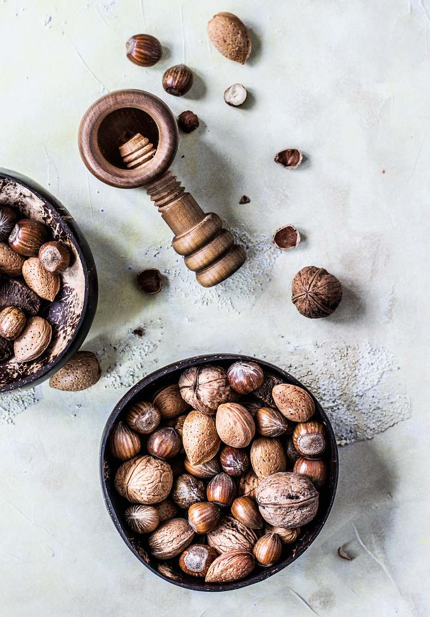 plant brown assorted nuts nut