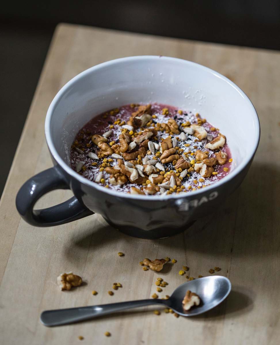 bowl mug with cereal on table breakfast