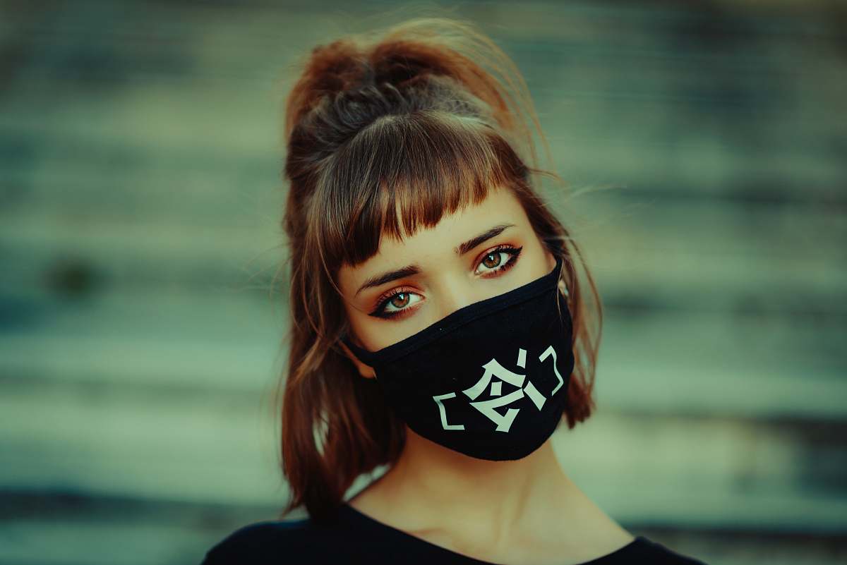 clothing woman wearing face mask bandana