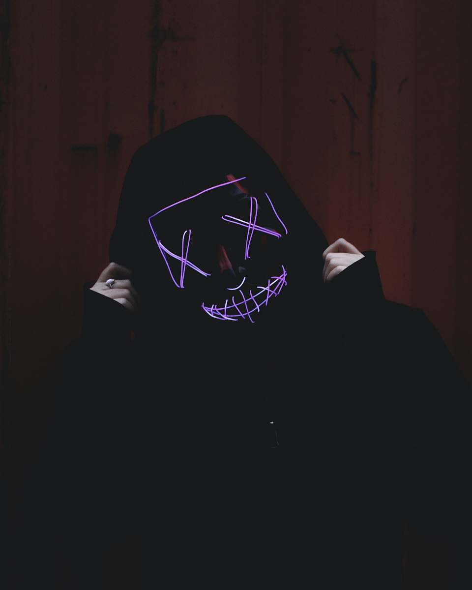 clothing person wearing black jacket with mask apparel