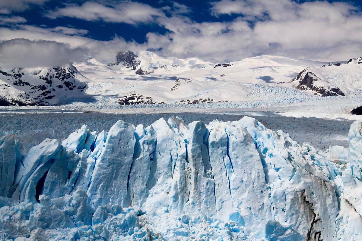 glacier aerial view of icebergs snow