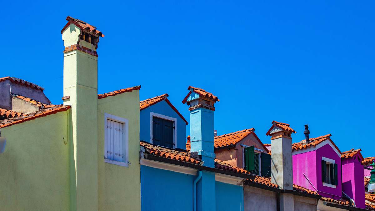 venice several multicolored concrete houses burano