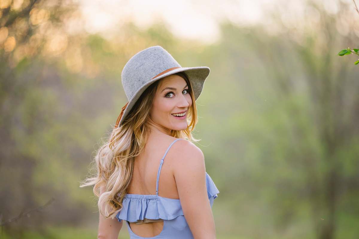 woman women's gray hat female