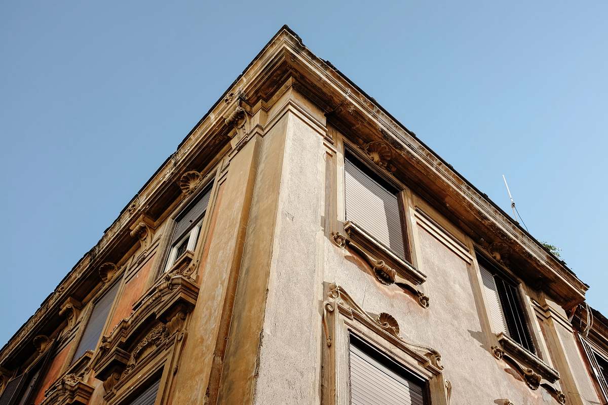 architecture low angle view of brown building building