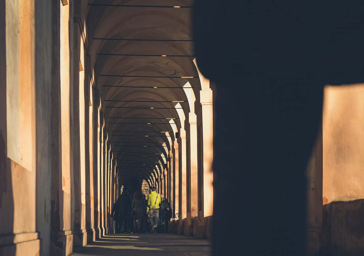 people closeup photo of hallway bologna