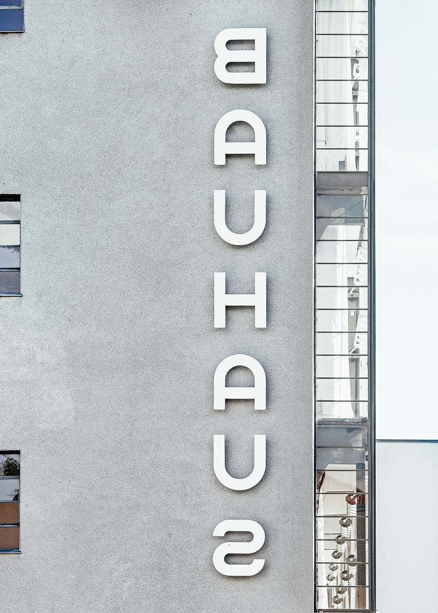 germany Bauhaus concrete apartment building grey