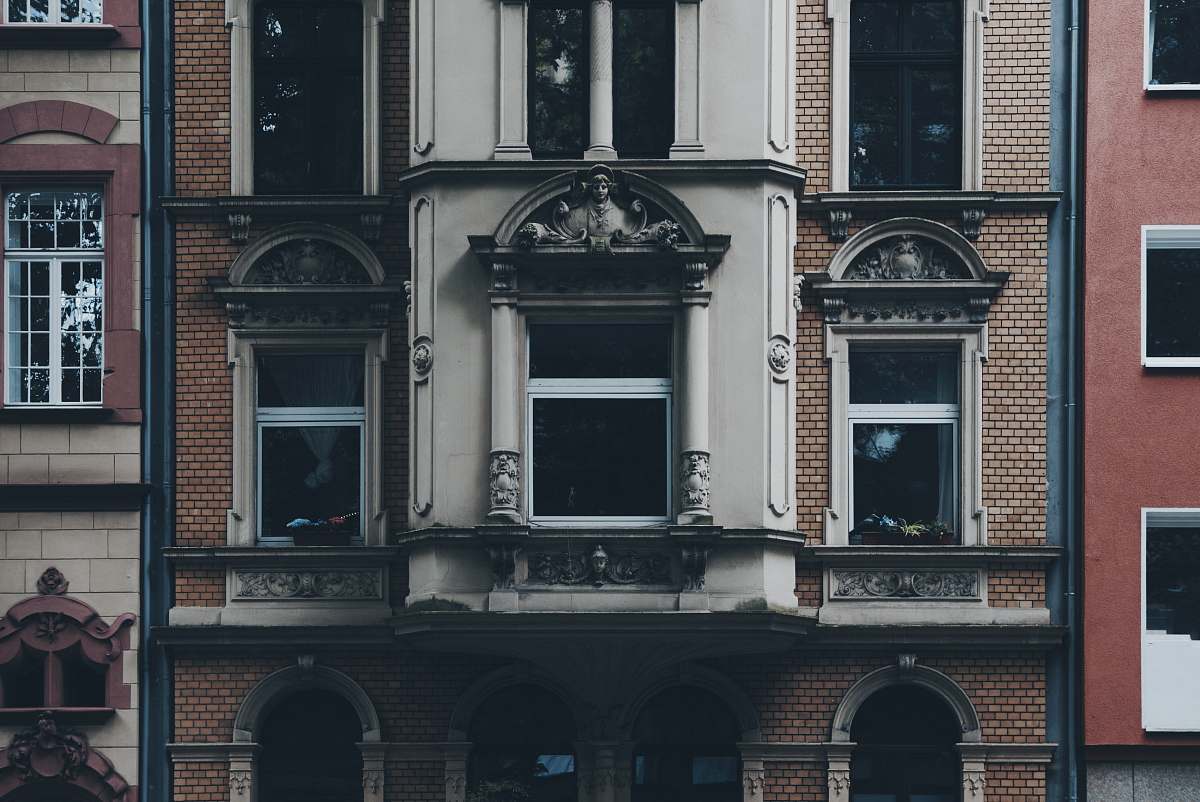 architecture black, brown, and white concrete multi-storey building front home decor