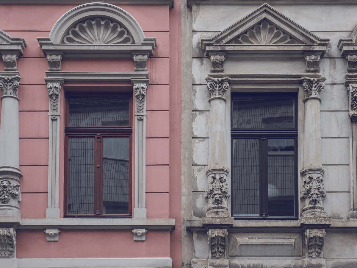cologne architectural photography of pink and gray house home decor