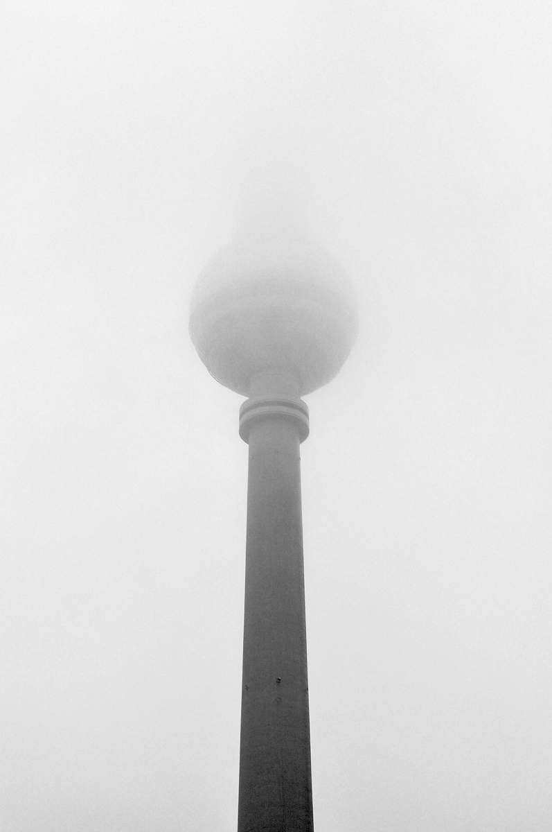 berlin gray metal post wallpaper black-and-white
