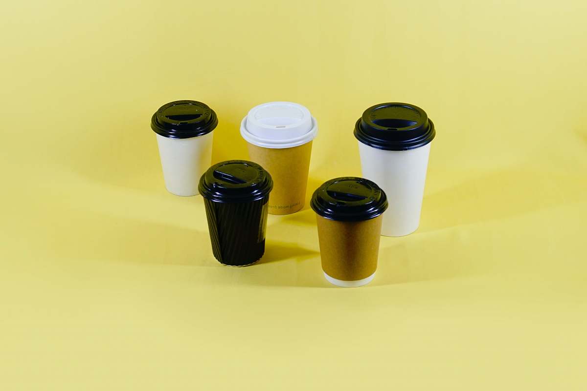 indonesia black and white plastic cups tin