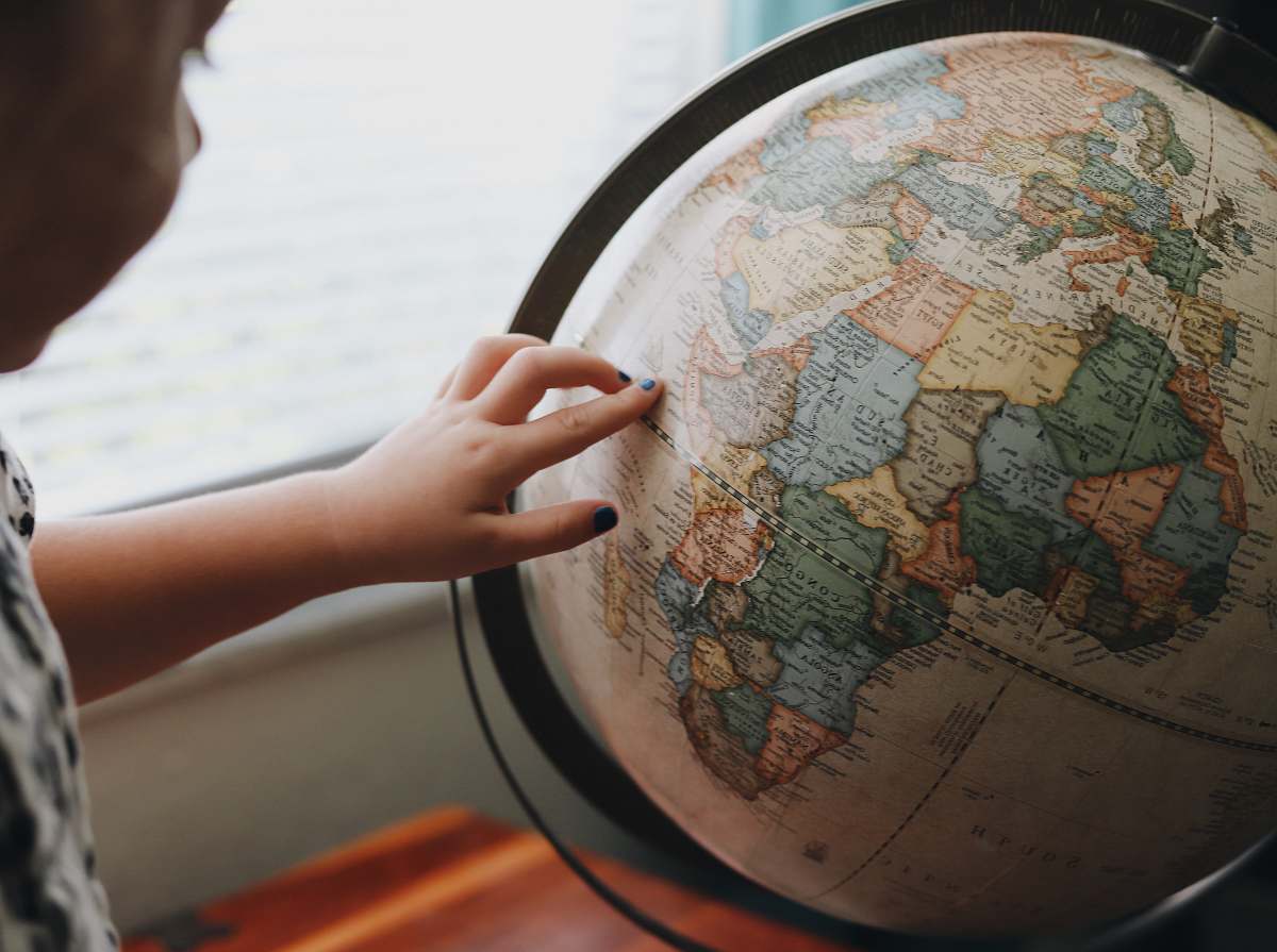 globe beige and blue desk globe outer space