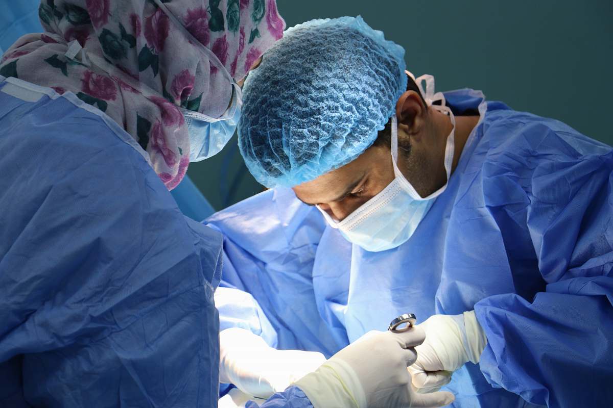 indoors doctor having operation room