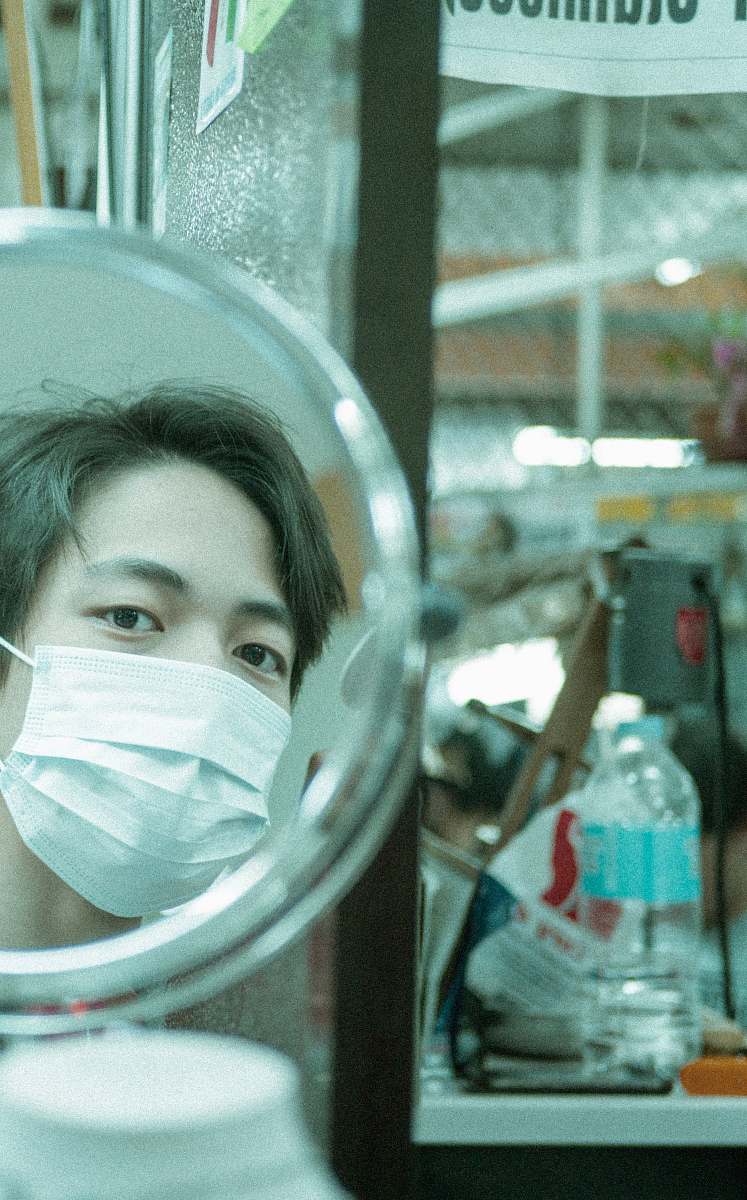 person person using face mask urban