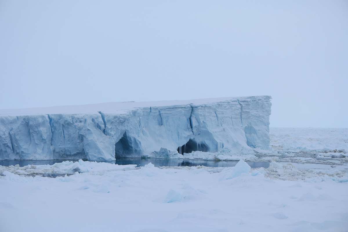 outdoors ice berg under blue sky ice