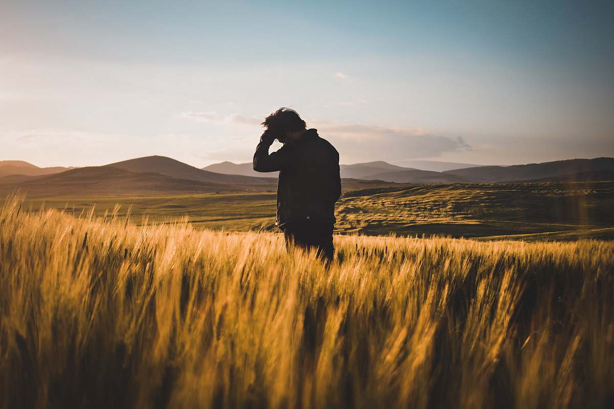 human man standing on field person