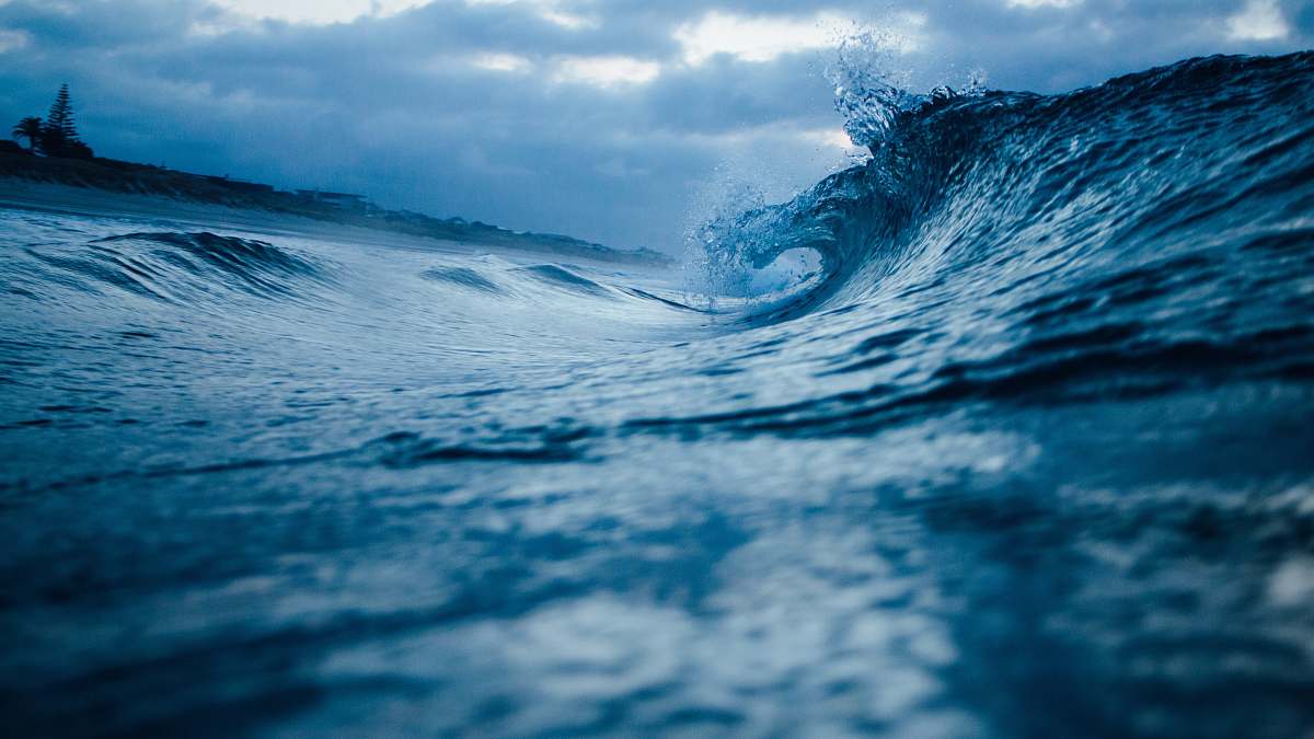water ocean wave under cloudy sky ocean