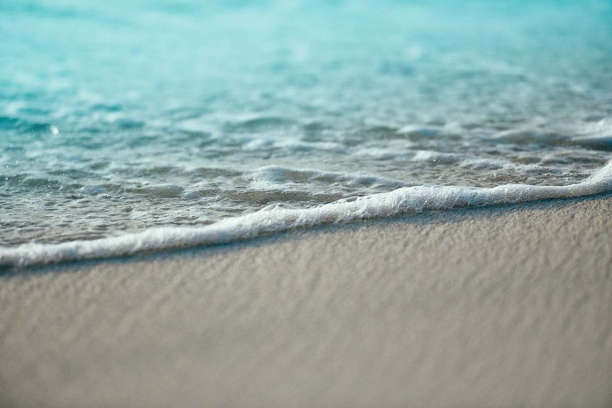 water white sand ocean