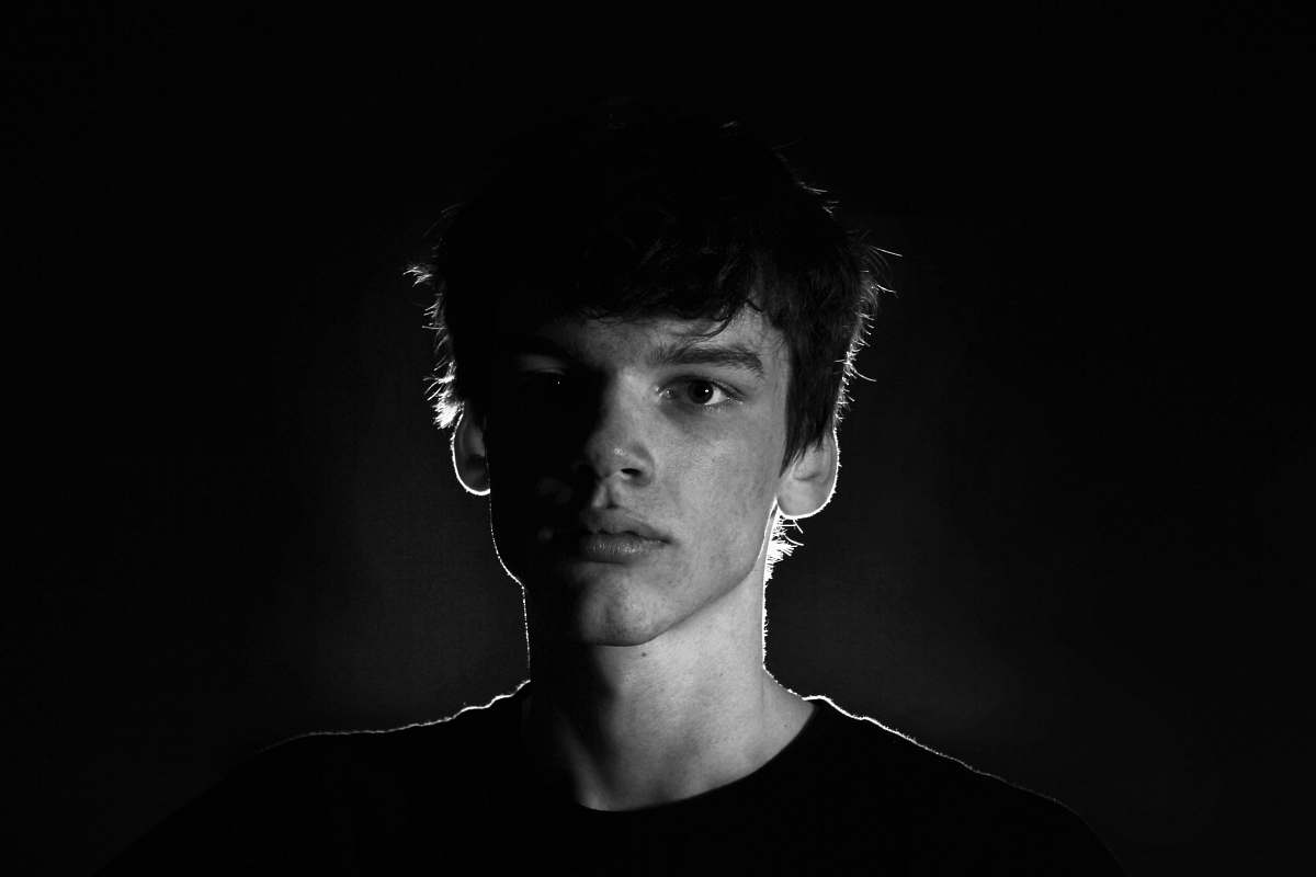 face grayscale of portrait of man human