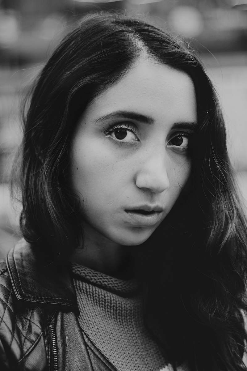 person grayscale photography of woman face human