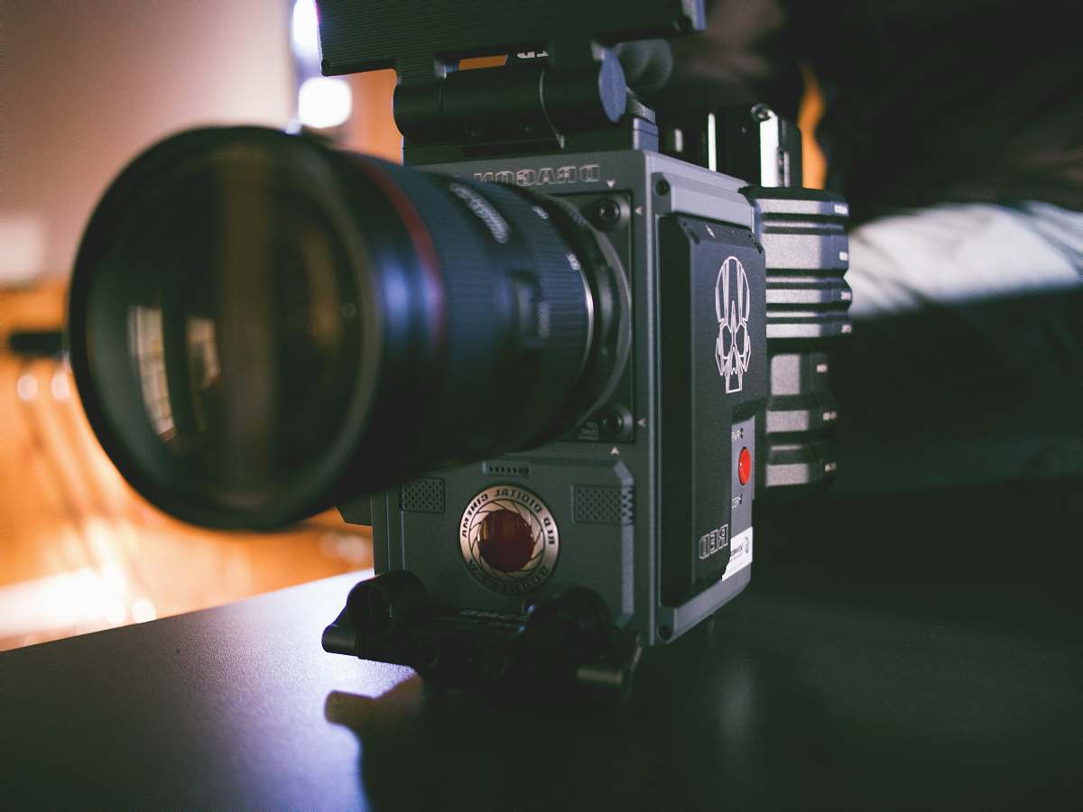 electronics black DSLR camera in macro photograohy video