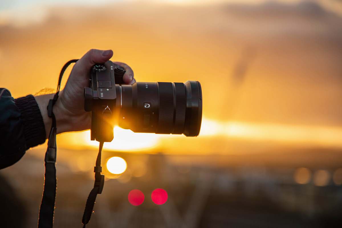 person person holding DSLR camera photo